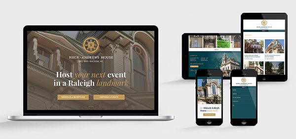 Heck-Andrews House, Raleigh NC | Resposive website design and development by Frankie's Folio