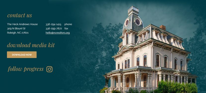 Heck-Andrews House, Raleigh NC | Resposive website design and development by Frankie's Folio