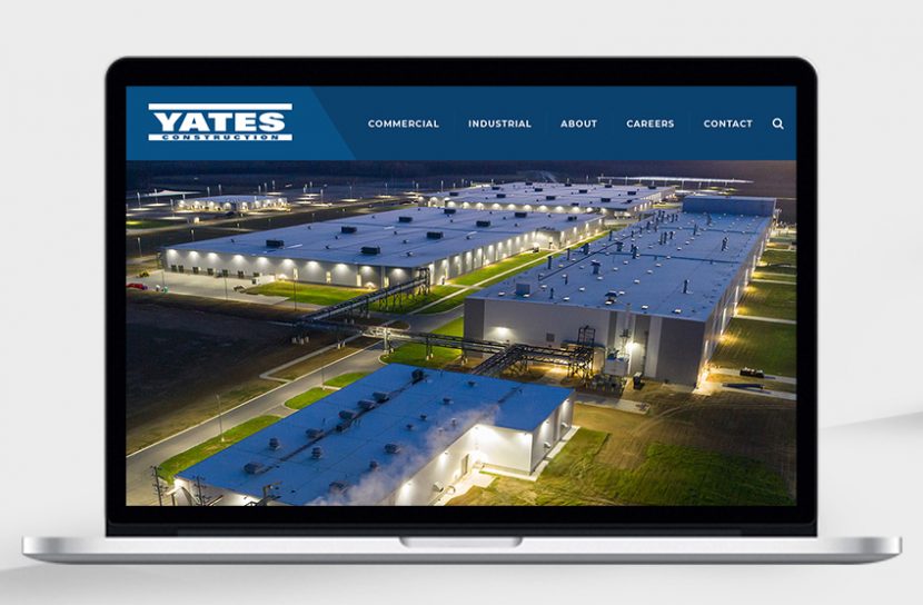 Yates Construction website design and development by Frankie's Folio