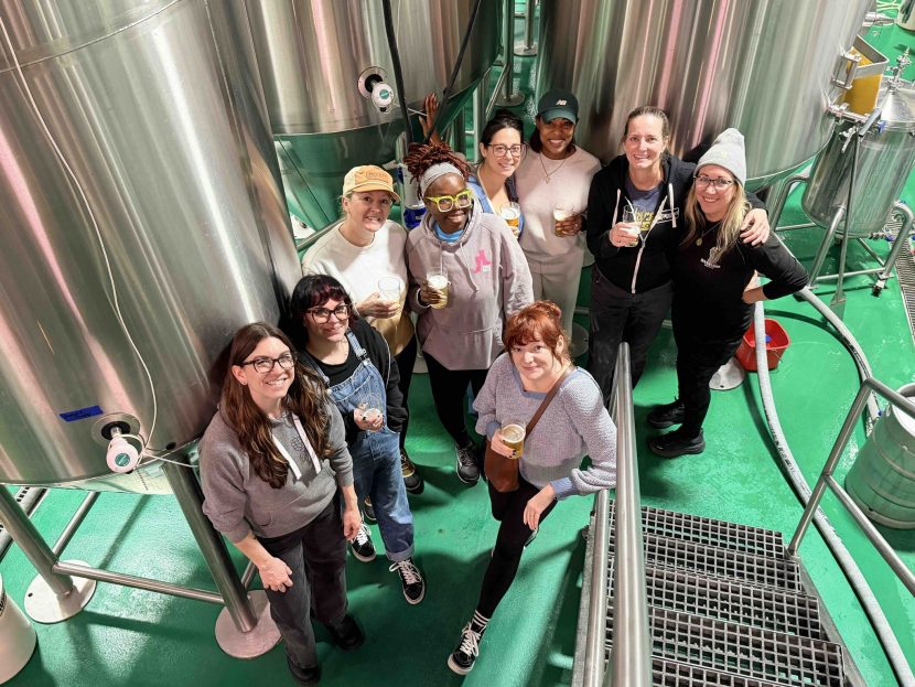 Brew day for "Roll Up Our Sleeves". Photo courtesty of Checkerspot Brewing
